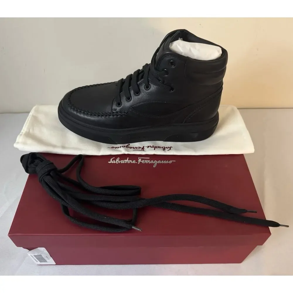 NIB Salvatore Ferragamo ‘Cassina’ Lace-Up Boot High-Top Sneakers Size 12 $995.00